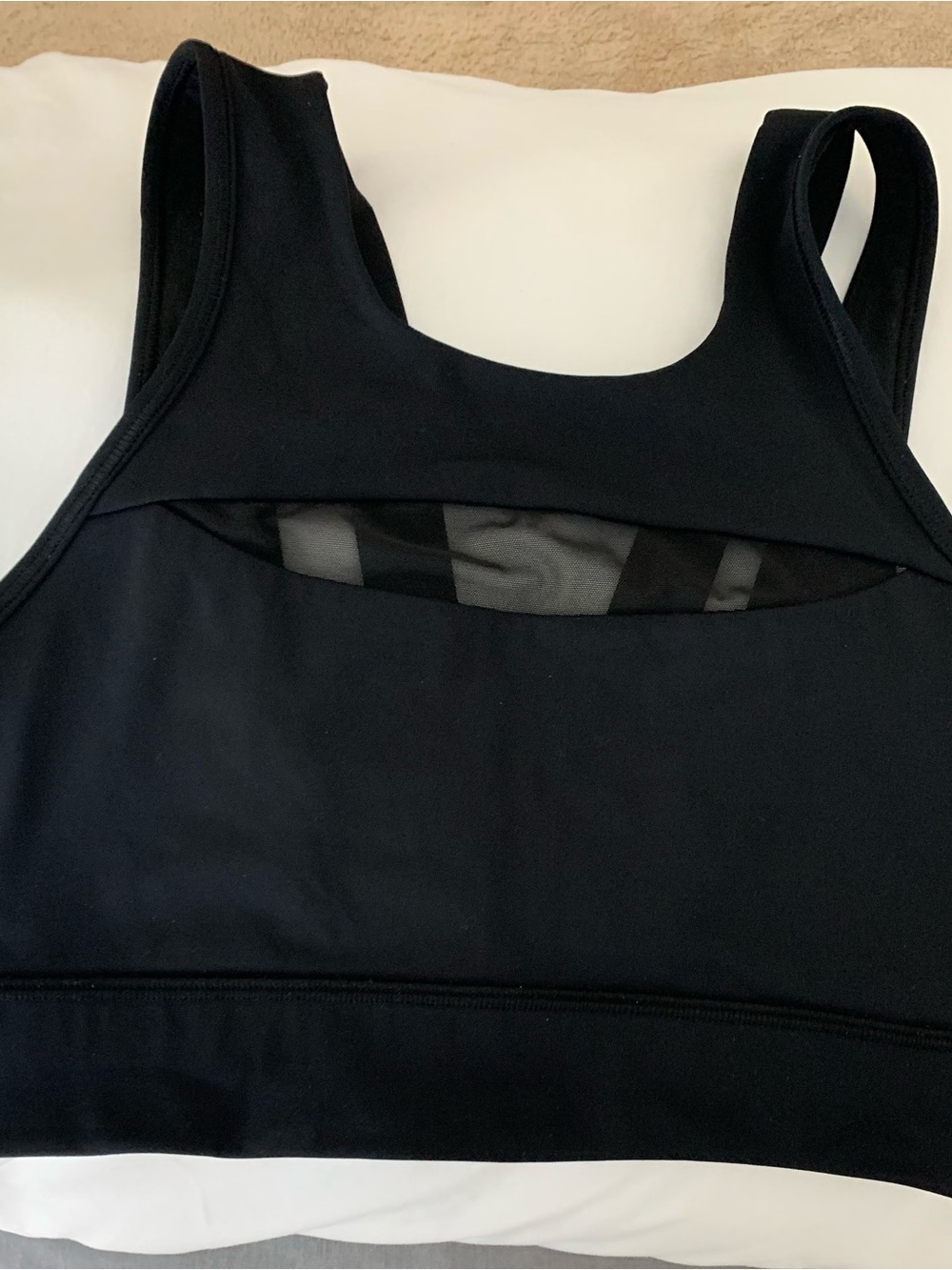 Black LULULEMON Sports Bra with Mesh Insert